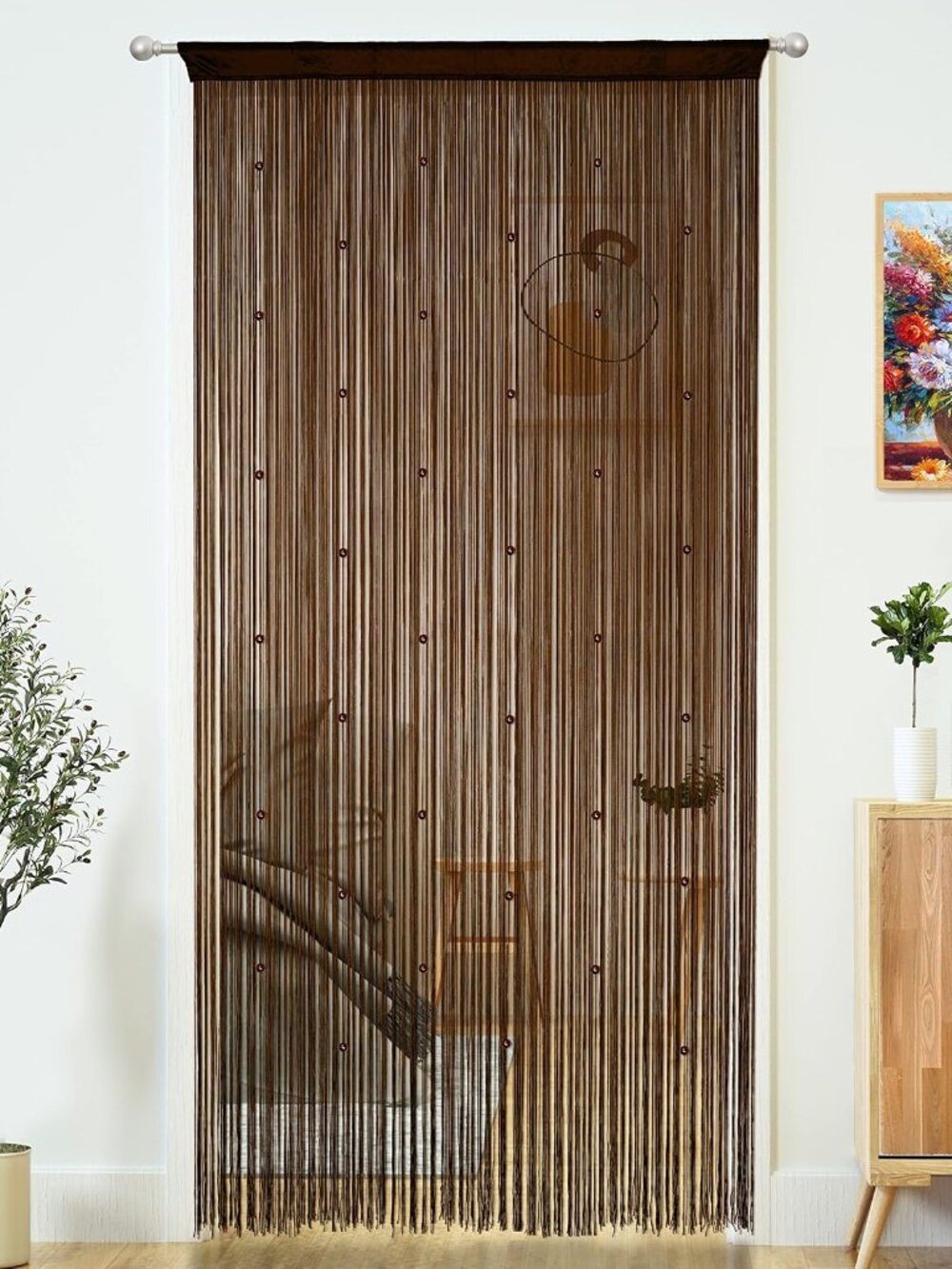 Beaded Curtain Door String Curtains for Doorways Tassels Beads Hanging Fringe Hi